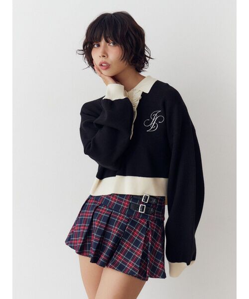 jouetie（ジュエティ）の「フリルラガーニットトップス（ニット/セーター・レディース・その他2/ブラウン/ブラック・MEDIUM）」の18枚目の写真