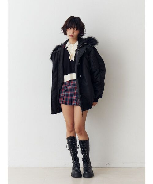 jouetie（ジュエティ）の「フリルラガーニットトップス（ニット/セーター・レディース・その他2/ブラウン/ブラック・MEDIUM）」の20枚目の写真