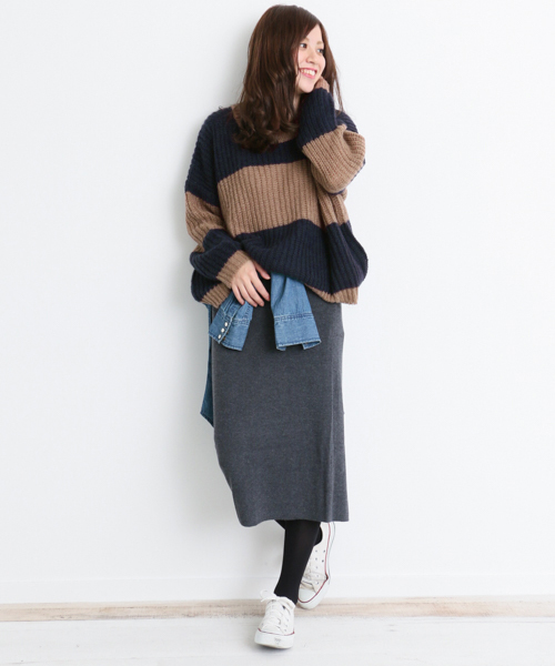 URBAN RESEARCH Sonny Label（アーバンリサーチサニーレーベル）の「Sonny Label モヘヤボーダーニット（ニット/セーター・レディース・オフホワイト/ベージュ・FREE）」の4枚目の写真