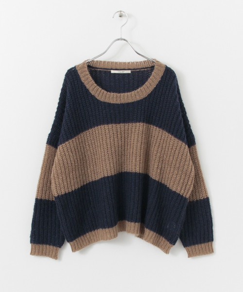 URBAN RESEARCH Sonny Label（アーバンリサーチサニーレーベル）の「Sonny Label モヘヤボーダーニット（ニット/セーター・レディース・オフホワイト/ベージュ・FREE）」の10枚目の写真