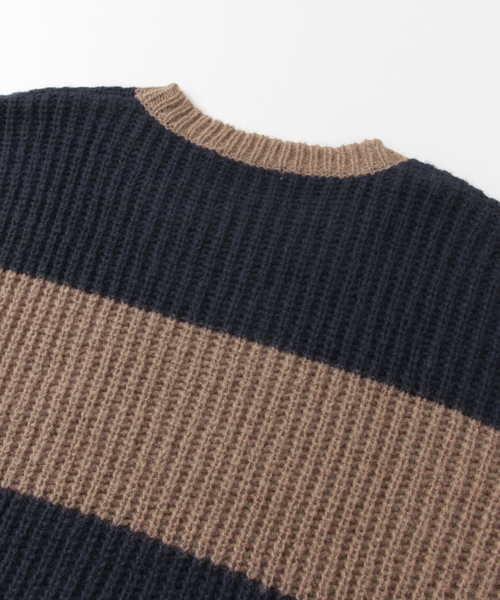 URBAN RESEARCH Sonny Label（アーバンリサーチサニーレーベル）の「Sonny Label モヘヤボーダーニット（ニット/セーター・レディース・オフホワイト/ベージュ・FREE）」の6枚目の写真