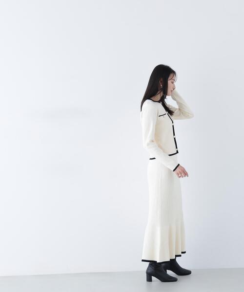 NATURAL BEAUTY BASIC（ナチュラルビューティーベーシック）の「◇バイカラーニットジャケット＆スカート（ワンピース・レディース・ホワイト系その他/グレー系その他/グリーン系その他3・MEDIUM/P/S）」の18枚目の写真