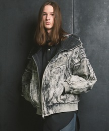 《UNISEX》Prime-Over Denim Switch Alien Hooded Jacket/プライムオーバーデニム切り替えエイリアンフードブルゾン【MAISON SPECIAL/メゾンスペシャル】■セットアップ対応■