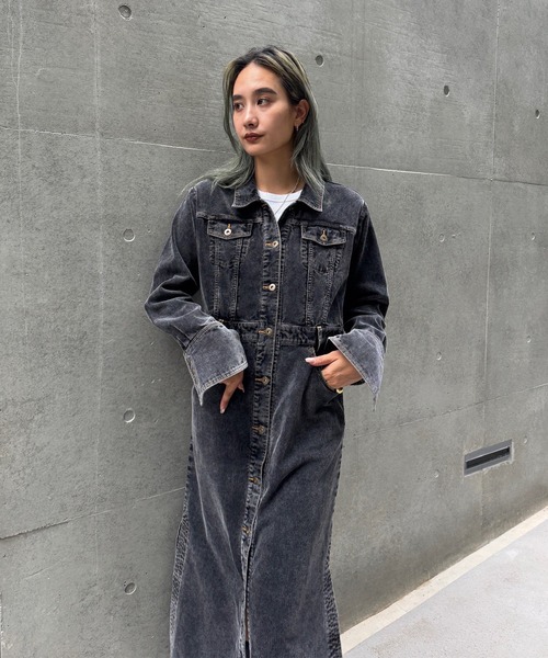 I LINE CORDUROY SHIRT DRESS（シャツワンピース）｜Ameri（アメリ）の