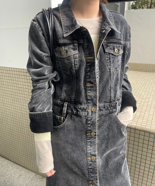 I LINE CORDUROY SHIRT DRESS（シャツワンピース）｜Ameri（アメリ）の