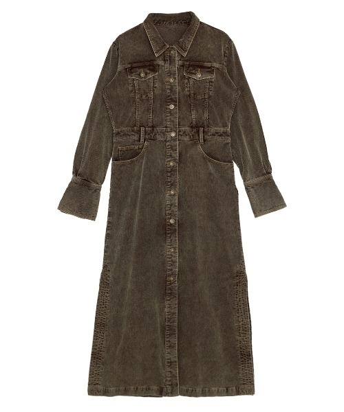 I LINE CORDUROY SHIRT DRESS（シャツワンピース）｜Ameri（アメリ）の