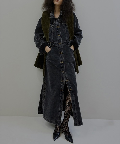 I LINE CORDUROY SHIRT DRESS（シャツワンピース）｜Ameri（アメリ）の