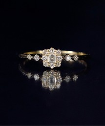 anq. | 「anq.」K10・Quadrate 0.17ctダイヤモンド リング(リング)