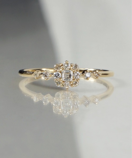 anq.(アンク)の「「anq.」K10・Quadrate 0.17ctダイヤモンド リング(リング・レディース・イエローゴールド・#11/#13)」の7枚目の写真