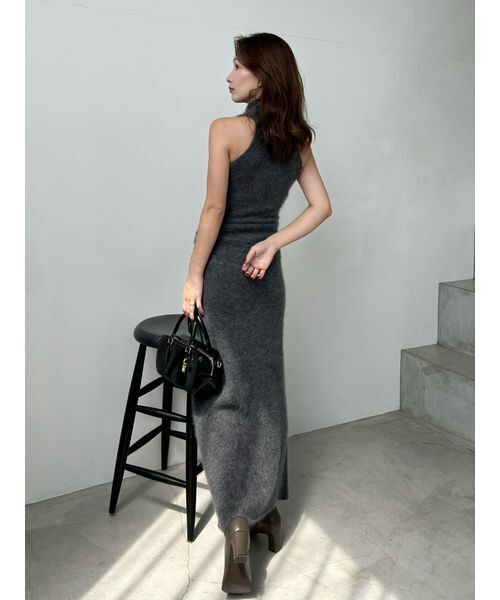 SNIDEL（スナイデル）の「【HIGH QUALITY】メリノウールアメスリニットワンピース（ワンピース・レディース・オフホワイト/チャコールグレー/ピンク/ミント・0/1）」の17枚目の写真