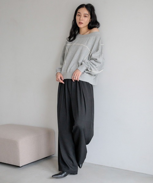 LOWRYS FARM（ローリーズファーム）の「ウールライクイージーパンツ　580888（その他パンツ・レディース・アイボリー/ブラック/チャコールグレー/ブラウン・MEDIUM/LARGE）」の10枚目の写真