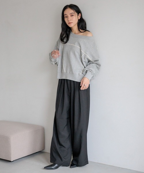 LOWRYS FARM（ローリーズファーム）の「ウールライクイージーパンツ　580888（その他パンツ・レディース・アイボリー/ブラック/チャコールグレー/ブラウン・MEDIUM/LARGE）」の11枚目の写真