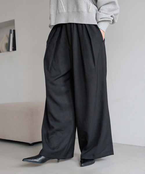 LOWRYS FARM（ローリーズファーム）の「ウールライクイージーパンツ　580888（その他パンツ・レディース・アイボリー/ブラック/チャコールグレー/ブラウン・MEDIUM/LARGE）」の12枚目の写真