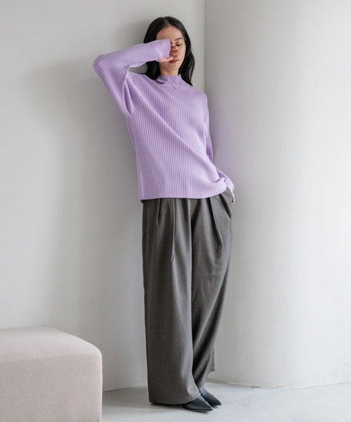 LOWRYS FARM（ローリーズファーム）の「ウールライクイージーパンツ　580888（その他パンツ・レディース・アイボリー/ブラック/チャコールグレー/ブラウン・MEDIUM/LARGE）」の13枚目の写真