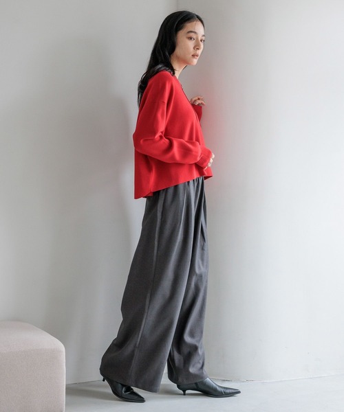 LOWRYS FARM（ローリーズファーム）の「ウールライクイージーパンツ　580888（その他パンツ・レディース・アイボリー/ブラック/チャコールグレー/ブラウン・MEDIUM/LARGE）」の16枚目の写真