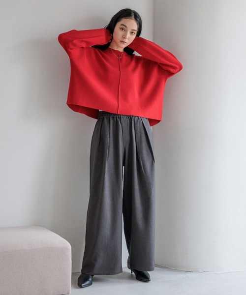 LOWRYS FARM（ローリーズファーム）の「ウールライクイージーパンツ　580888（その他パンツ・レディース・アイボリー/ブラック/チャコールグレー/ブラウン・MEDIUM/LARGE）」の17枚目の写真