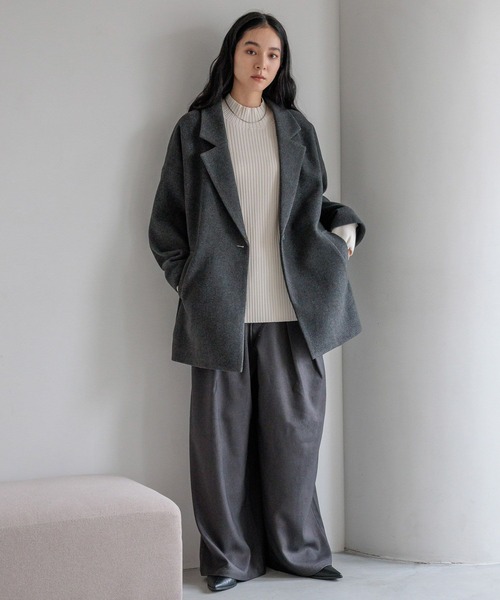 LOWRYS FARM（ローリーズファーム）の「ウールライクイージーパンツ　580888（その他パンツ・レディース・アイボリー/ブラック/チャコールグレー/ブラウン・MEDIUM/LARGE）」の19枚目の写真