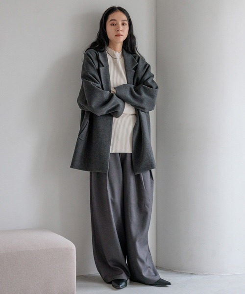 LOWRYS FARM（ローリーズファーム）の「ウールライクイージーパンツ　580888（その他パンツ・レディース・アイボリー/ブラック/チャコールグレー/ブラウン・MEDIUM/LARGE）」の20枚目の写真