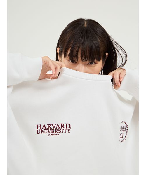 GOOD ROCK SPEED（グッドロックスピード）の「【emmi×GOOD ROCK SPEED】カレッジワイドボディクルースウェット（スウェット・レディース・ライトグレー/ホワイト・F）」の22枚目の写真