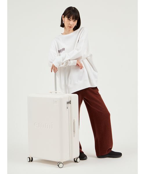 GOOD ROCK SPEED（グッドロックスピード）の「【emmi×GOOD ROCK SPEED】カレッジワイドボディクルースウェット（スウェット・レディース・ライトグレー/ホワイト・F）」の19枚目の写真