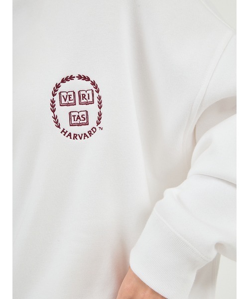 GOOD ROCK SPEED（グッドロックスピード）の「【emmi×GOOD ROCK SPEED】カレッジワイドボディクルースウェット（スウェット・レディース・ライトグレー/ホワイト・F）」の10枚目の写真