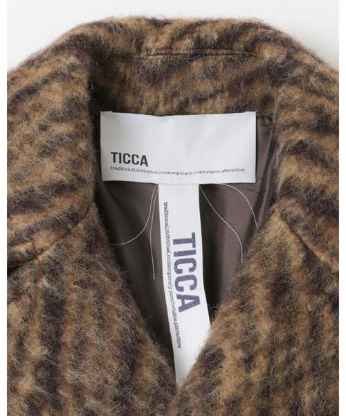 TICCA（ティッカ）の「TICCA　ウールゼブラシャギーピーコート（ピーコート・レディース・ベージュ・FREE）」の8枚目の写真