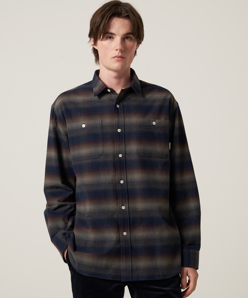 Eddie Bauer(エディーバウアー)の「スノーキャット フランネルチェック 長袖シャツ(シャツ/ブラウス・メンズ・ブルー系/ネイビー系/グレー系・XXL/XL/M/L/S)」の13枚目の写真
