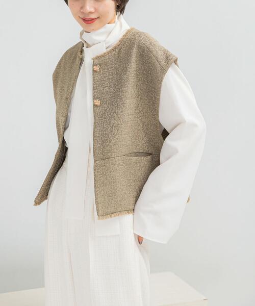 アーバンリサーチ ロッソ（URBAN RESEARCH ROSSO）/CHIGNON　ツイードショートベスト セール】CHIGNON ツイードショートベスト（ベスト）｜URBAN RESEARCH