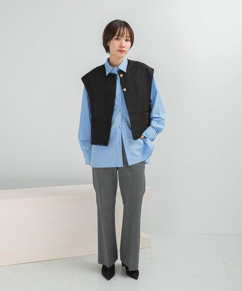 URBAN RESEARCH ROSSO WOMEN(アーバンリサーチ ロッソ)の「CHIGNON ツイードショートベスト(ベスト・レディース・ブラック/キャメル・FREE)」の10枚目の写真