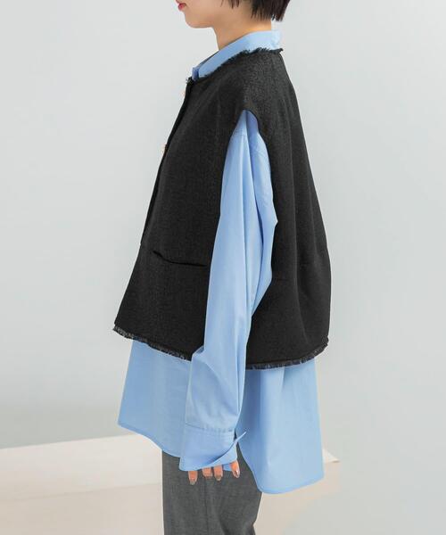 URBAN RESEARCH ROSSO WOMEN(アーバンリサーチ ロッソ)の「CHIGNON ツイードショートベスト(ベスト・レディース・ブラック/キャメル・FREE)」の12枚目の写真