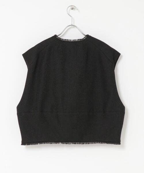 URBAN RESEARCH ROSSO WOMEN(アーバンリサーチ ロッソ)の「CHIGNON ツイードショートベスト(ベスト・レディース・ブラック/キャメル・FREE)」の16枚目の写真
