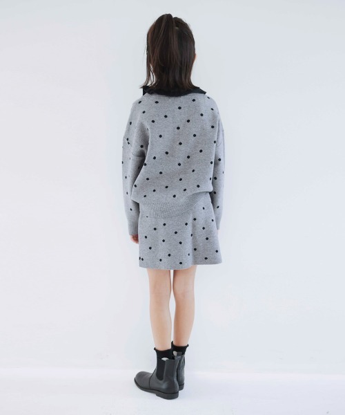 BRANSHES（ブランシェス）の「【b.+A】金子綾/ニットスカート（スカート・キッズ・杢グレー/ブラック・S/XL/L/M）」の13枚目の写真