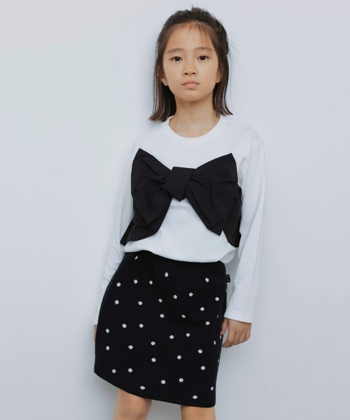 BRANSHES（ブランシェス）の「【b.+A】金子綾/ニットスカート（スカート・キッズ・杢グレー/ブラック・S/XL/L/M）」の18枚目の写真