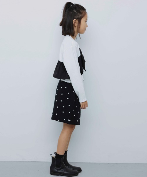 BRANSHES（ブランシェス）の「【b.+A】金子綾/ニットスカート（スカート・キッズ・杢グレー/ブラック・S/XL/L/M）」の17枚目の写真