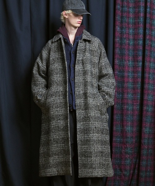 MAISON SPECIAL(メゾンスペシャル)の「《UNISEX》【Italian Dead Stock Fabric】Prime-Over Balmachan Coat/プライムオーバーステンカラーコート【MAISON SPECIAL/メゾンスペシャル】(ステンカラーコート・メンズ・ベージュ/オフホワイト/チャコールグレー/カーキ/ブラック/ダークブラック/グレー/ピンク/ダークネイビー/バーガンディー/ネイビー・2/1)」の4枚目の写真