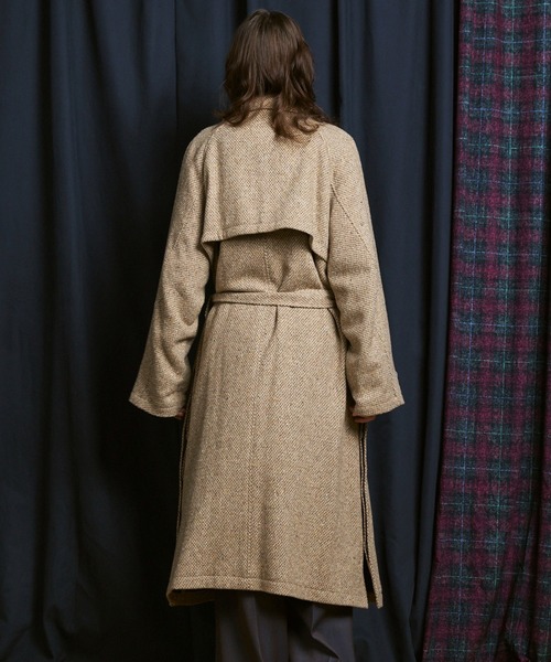 MAISON SPECIAL(メゾンスペシャル)の「《UNISEX》【Italian Dead Stock Fabric】Prime-Over Balmachan Coat/プライムオーバーステンカラーコート【MAISON SPECIAL/メゾンスペシャル】(ステンカラーコート・メンズ・ベージュ/オフホワイト/チャコールグレー/カーキ/ブラック/ダークブラック/グレー/ピンク/ダークネイビー/バーガンディー/ネイビー・2/1)」の20枚目の写真