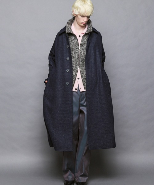 UNISEX》【Italian Dead Stock Fabric】Prime-Over Balmachan Coat
