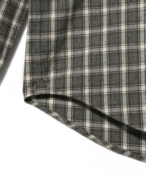 ESTNATION（エストネーション）の「ESTNATION / コットンフランネル ブラウンチェックシャツ（シャツ/ブラウス・メンズ・モカ・X-LARGE/LARGE）」の4枚目の写真