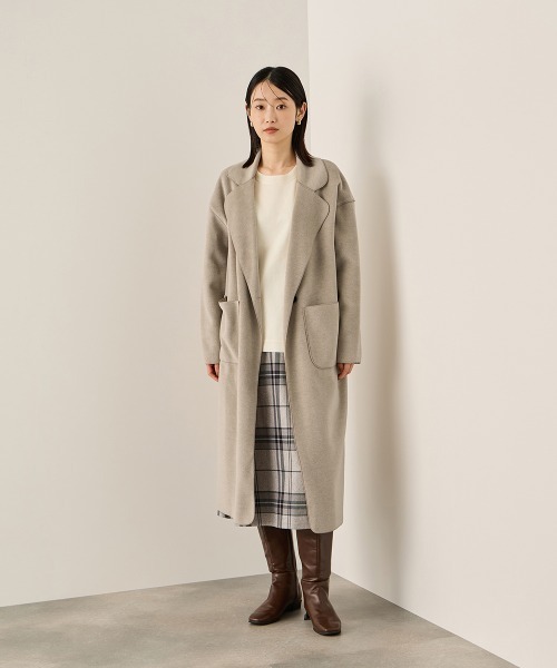ketty(ケティ)の「ブランケットメルトンガウンコート(その他アウター・レディース・ベージュ/ダークグレー・M)」の9枚目の写真