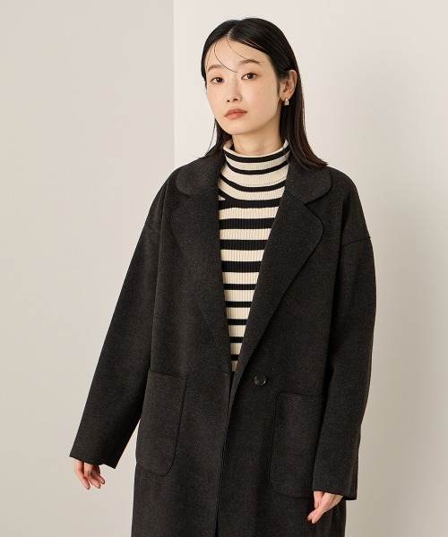 ketty(ケティ)の「ブランケットメルトンガウンコート(その他アウター・レディース・ベージュ/ダークグレー・M)」の7枚目の写真