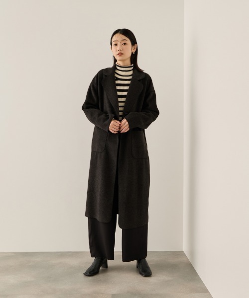 ketty(ケティ)の「ブランケットメルトンガウンコート(その他アウター・レディース・ベージュ/ダークグレー・M)」の5枚目の写真