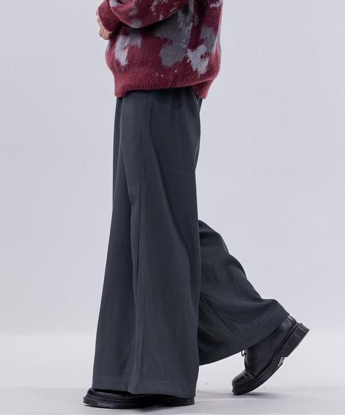 JOHN'S CLOSET（ジョンズクローゼット）の「【13】ギャバジン ワイド袴パンツ/スカンツ（スラックス・メンズ・チャコールグレー/ブラック/アイボリー・MEDIUM/LARGE）」の13枚目の写真