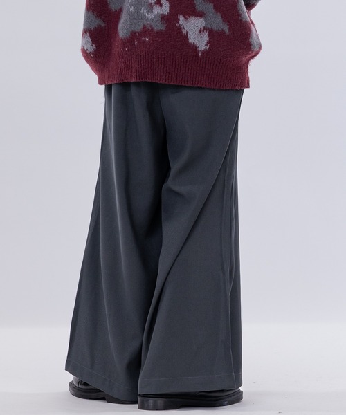 JOHN'S CLOSET（ジョンズクローゼット）の「【13】ギャバジン ワイド袴パンツ/スカンツ（スラックス・メンズ・チャコールグレー/ブラック/アイボリー・MEDIUM/LARGE）」の14枚目の写真