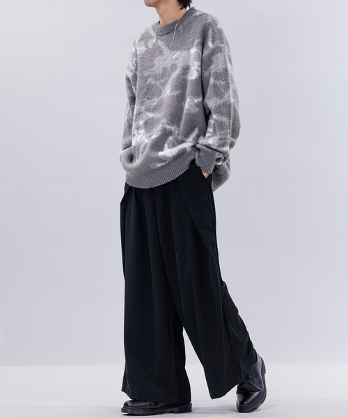 JOHN'S CLOSET（ジョンズクローゼット）の「【13】ギャバジン ワイド袴パンツ/スカンツ（スラックス・メンズ・チャコールグレー/ブラック/アイボリー・MEDIUM/LARGE）」の8枚目の写真