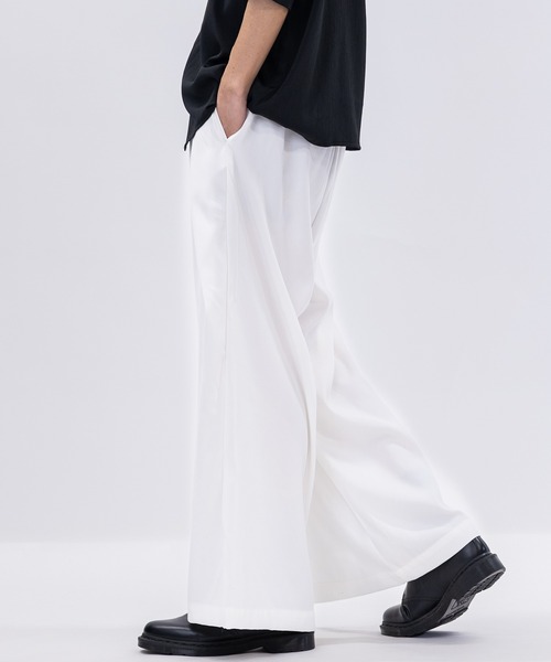 JOHN'S CLOSET（ジョンズクローゼット）の「【13】ギャバジン ワイド袴パンツ/スカンツ（スラックス・メンズ・チャコールグレー/ブラック/アイボリー・MEDIUM/LARGE）」の19枚目の写真