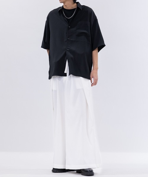 JOHN'S CLOSET（ジョンズクローゼット）の「【13】ギャバジン ワイド袴パンツ/スカンツ（スラックス・メンズ・チャコールグレー/ブラック/アイボリー・MEDIUM/LARGE）」の21枚目の写真