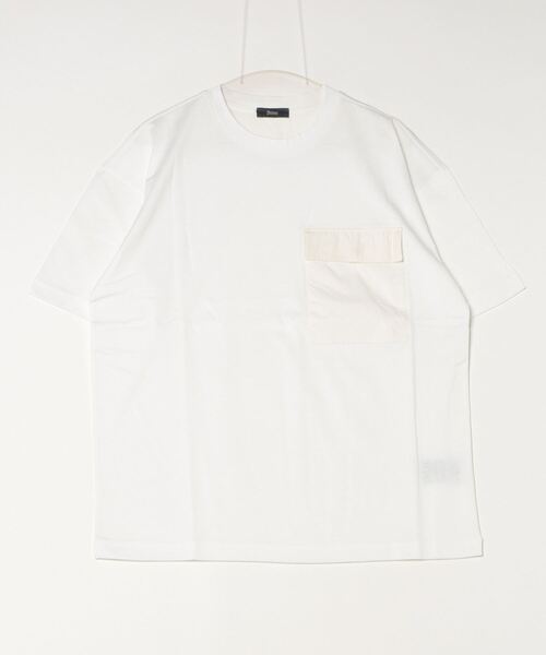 HERNO（ヘルノ）の「HERNO SUPERFINE COTTON JERSEY ヘルノ 胸ポケット スーパーファインコットン Tシャツ（Tシャツ/カットソー・メンズ・ホワイト系1・48）」の14枚目の写真