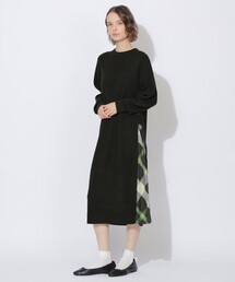 CB CRESTBRIDGE | サイドチェック切替ニットワンピース(ワンピース)