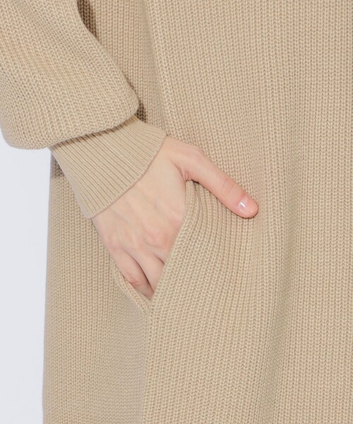 CB CRESTBRIDGE（シービークレストブリッジ）の「サイドチェック切替ニットワンピース（ワンピース・レディース・ダークネイビー/ブラック/ベージュ・M）」の8枚目の写真