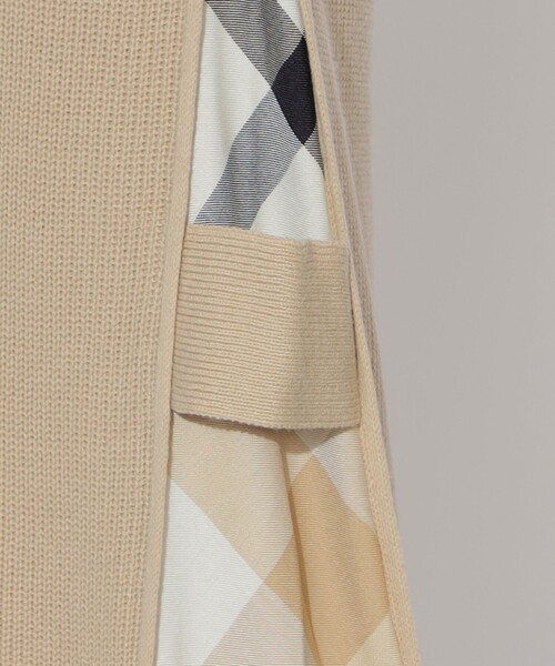 CB CRESTBRIDGE（シービークレストブリッジ）の「サイドチェック切替ニットワンピース（ワンピース・レディース・ダークネイビー/ブラック/ベージュ・M）」の9枚目の写真